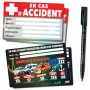 cartes accident kit d'alerte d'urgence