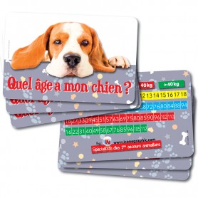 carte PVC "QUEL AGE A MON CHIEN ?"