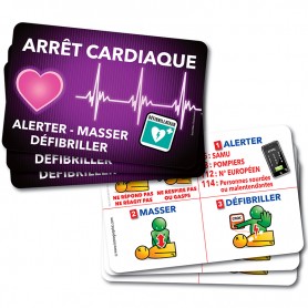 CARTE : ALERTER - MASSER - DEFIBRILLER
