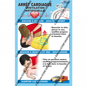 L'AFFICHE SIMPLIFIEE : ARRET CARDIAQUE - VENTILATION ARTIFICIELLE