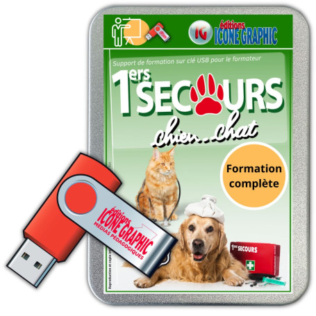 CLE USB FORMATEUR PREMIERS SECOURS CANINS FELINS