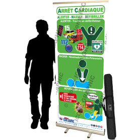 LE TOTEM PEDAGOGIQUE ARRET CARDIAQUE : ALERTER - MASSER - DEFIBRILLER